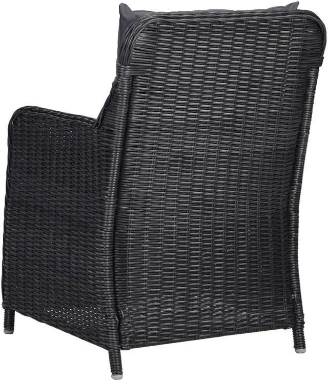 Alt view image 4 of 7 - vidaXL Patio Dining Set 3 Piece Patio Table and Chairs Conversation Set Black