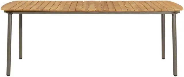 Alt view image 5 of 5 - vidaXL Patio Dining Set Outdoor Table and Chair Set 7 Piece Poly Rattan Brown