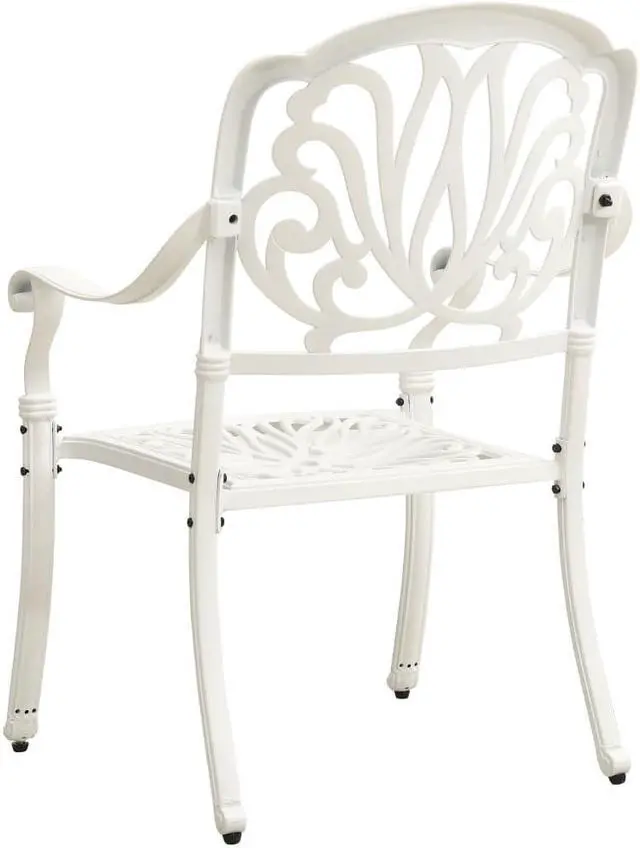 Alt view image 6 of 7 - vidaXL Bistro Set Table and Chair Bistro Table 3 Piece Cast Aluminum White