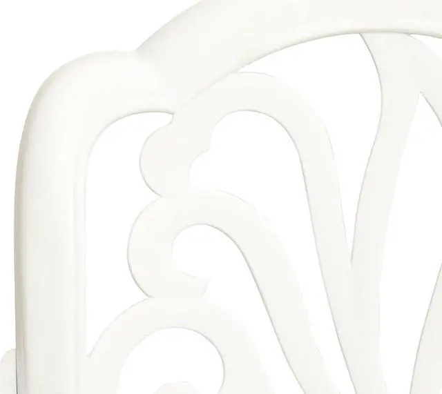 Alt view image 7 of 7 - vidaXL Bistro Set Table and Chair Bistro Table 3 Piece Cast Aluminum White