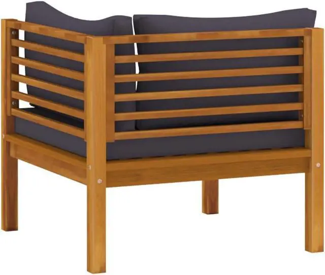 Alt view image 6 of 7 - vidaXL Patio Lounge Set Outdoor Sectional Sofa Set 6 Piece Solid Wood Acacia