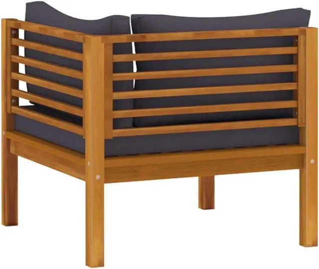 Alt view image 5 of 7 - vidaXL Patio Lounge Set Outdoor Sectional Sofa Set 5 Piece Solid Wood Acacia