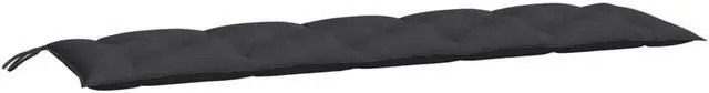Alt view image 10 of 10 - vidaXL Bench Cushion Outdoor Water Repellent Bench Cushion Black Oxford Fabric