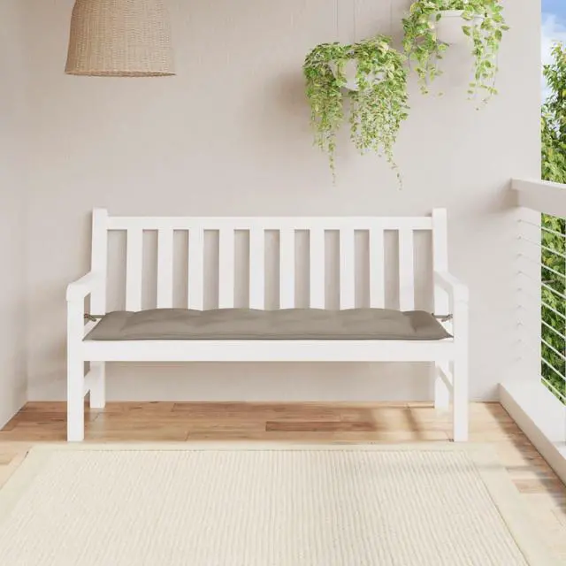 Alt view image 9 of 10 - vidaXL Bench Cushion Outdoor Water Repellent Bench Cushion Taupe Oxford Fabric