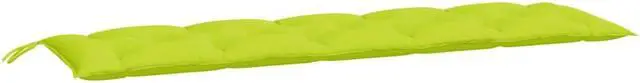 Alt view image 11 of 14 - vidaXL Garden Bench Cushion Bright Green 70.9"x19.7"x2.8" Fabric
