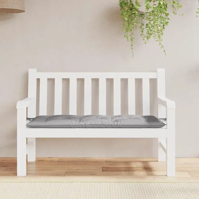 Alt view image 9 of 10 - vidaXL Bench Cushion Outdoor Water Repellent Seat Cushion Gray Oxford Fabric