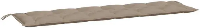 Alt view image 10 of 10 - vidaXL Bench Cushion Outdoor Water Repellent Bench Cushion Taupe Oxford Fabric