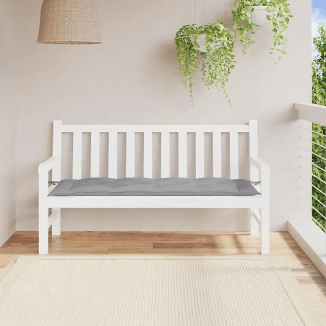 Alt view image 9 of 10 - vidaXL Bench Cushion Outdoor Water Repellent Seat Cushion Gray Oxford Fabric