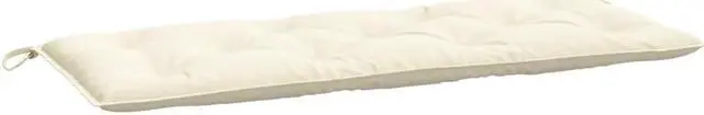 Alt view image 10 of 10 - vidaXL Bench Cushion Water Repellent Seat Cushion Cream White Oxford Fabric