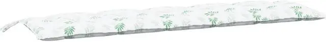 Alt view image 2 of 5 - vidaXL Bench Cushion Water Repellent Seat Cushion Leaf Pattern Oxford Fabric
