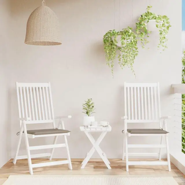 Alt view image 13 of 15 - vidaXL Garden Chair Cushions 2 pcs Taupe 50x50x4 cm Oxford Fabric