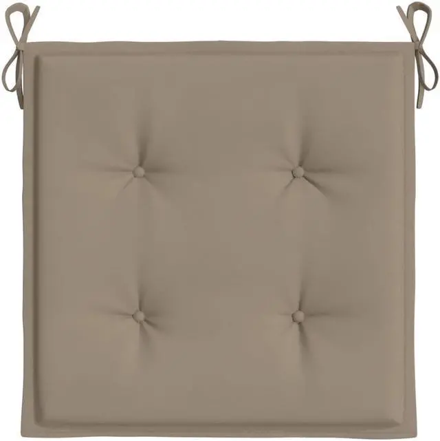 Alt view image 15 of 15 - vidaXL Garden Chair Cushions 2 pcs Taupe 50x50x4 cm Oxford Fabric