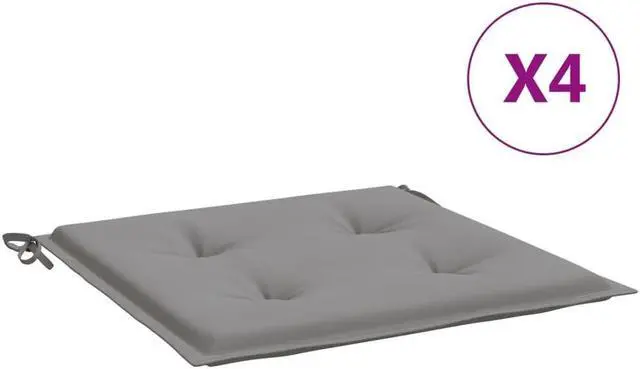 Alt view image 14 of 16 - vidaXL Chair Cushion 4 Pcs Outdoor Patio Seat Cushion Pad Gray Oxford Fabric