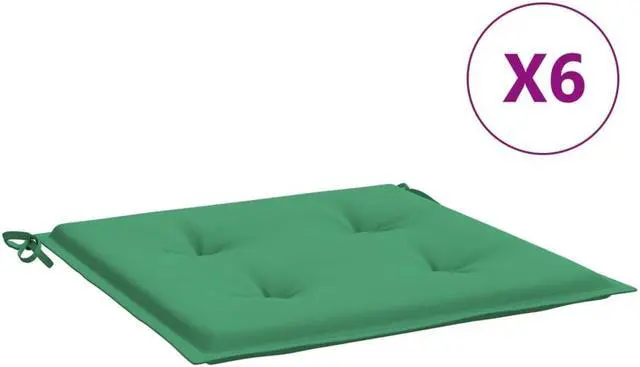 Alt view image 12 of 14 - vidaXL Chair Cushion 6 Pcs Outdoor Patio Seat Cushion Green Oxford Fabric