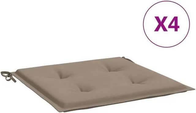 Alt view image 14 of 16 - vidaXL Garden Chair Cushions 4 pcs Taupe 50x50x4 cm Oxford Fabric