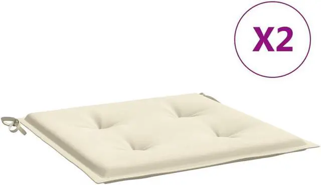 Alt view image 13 of 13 - vidaXL Chair Cushion 2 Pcs Outdoor Patio Seat Cushion Cream Oxford Fabric