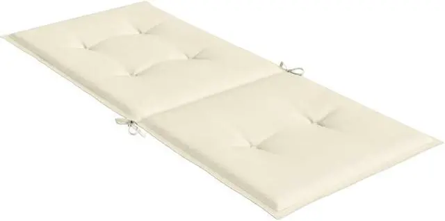 Alt view image 15 of 16 - vidaXL Chair Cushion 6 Pcs Outdoor Garden High Back Chair Cushion Cream Fabric