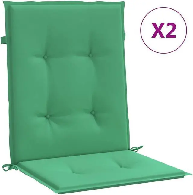 Alt view image 13 of 14 - vidaXL Chair Cushion 2 Pcs Outdoor Patio Chair Cushion Pad Green Oxford Fabric