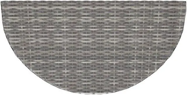 Alt view image 16 of 17 - vidaXL Patio Table Gray 39.4"x19.7"x29.5" Poly Rattan