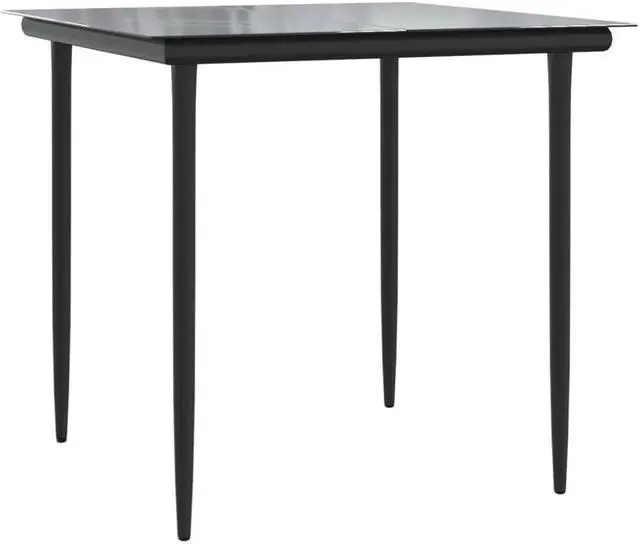 Alt view image 6 of 6 - vidaXL Patio Dining Set Outdoor Furniture Conversation 5 Piece Black Poly Rattan