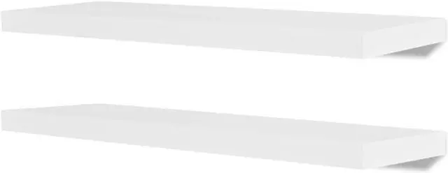 Alt view image 6 of 6 - vidaXL Wall Shelves Floating Shelves Wall Mounted Display Shelves 4 Pcs White