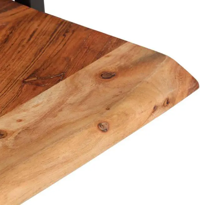Alt view image 8 of 9 - vidaXL Wall Shelves 2 pcs 23.6"x9.8"x13.8" Solid Wood Acacia and Steel