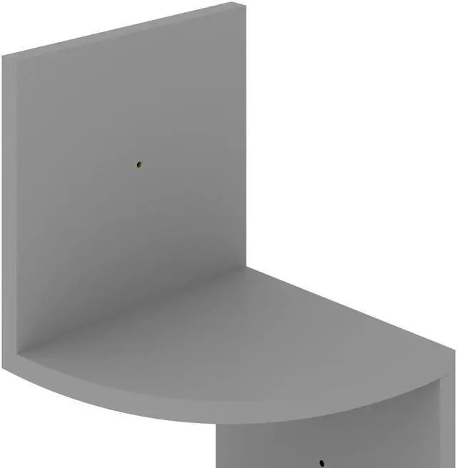 Alt view image 16 of 17 - vidaXL Wall Corner Shelf Gray 7.5"x7.5"x48.4" Engineered Wood