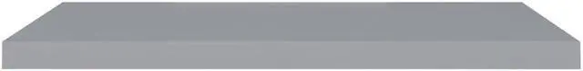 Alt view image 8 of 11 - vidaXL Floating Wall Shelf Gray 35.4"x9.3"x1.5" MDF