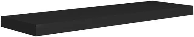 Alt view image 7 of 11 - vidaXL Floating Wall Shelf Black 31.5"x9.3"x1.5" MDF