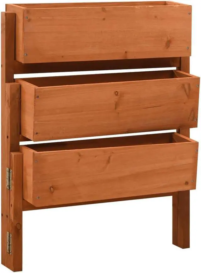 Alt view image 12 of 13 - vidaXL Planter Foldable Flower Box Raised Garden Bed Planter Solid Firwood