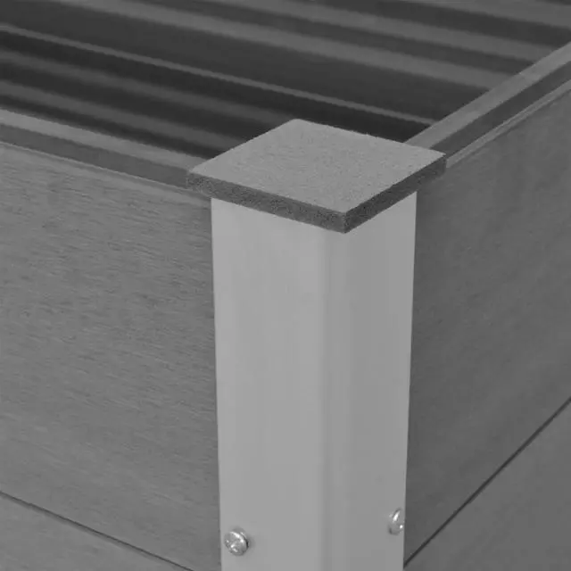 Alt view image 13 of 14 - vidaXL Garden Raised Bed WPC 59.1"x39.4"x21.3" Gray