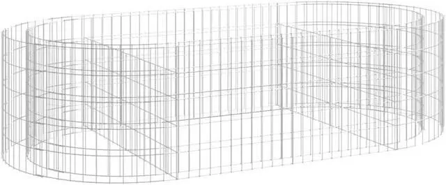 Alt view image 2 of 6 - vidaXL Raised Garden Bed Outdoor Gabion Raised Bed Flower Pot Galvanized Iron