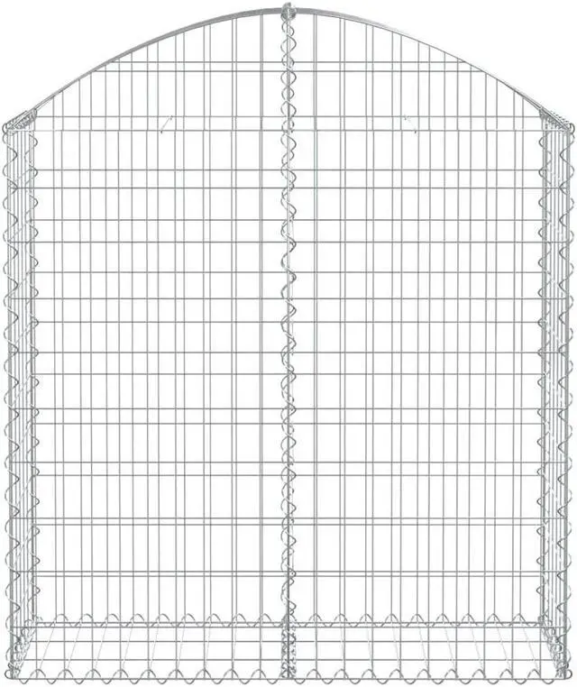 Alt view image 3 of 4 - vidaXL Gabion Basket Arched Gabion Basket Planter for Flower Galvanized Iron