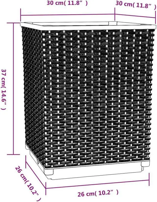 Alt view image 4 of 6 - vidaXL Planter Set of 2 Blue Grey Polypropylene Medium