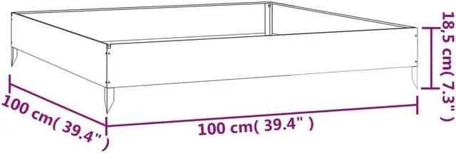 Alt view image 13 of 14 - vidaXL Planter Stand Garden Raised Bed for Vegetables Flowers Herbs Corten Steel