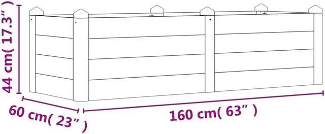 Alt view image 4 of 5 - vidaXL Garden Raised Bed Stackable Outdoor Patio Planter Pot Solid Wood Acacia