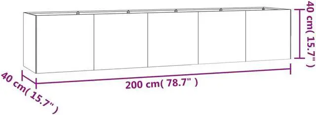 Alt view image 5 of 7 - vidaXL Planter Stand Garden Raised Bed for Vegetables Flowers Herbs Corten Steel