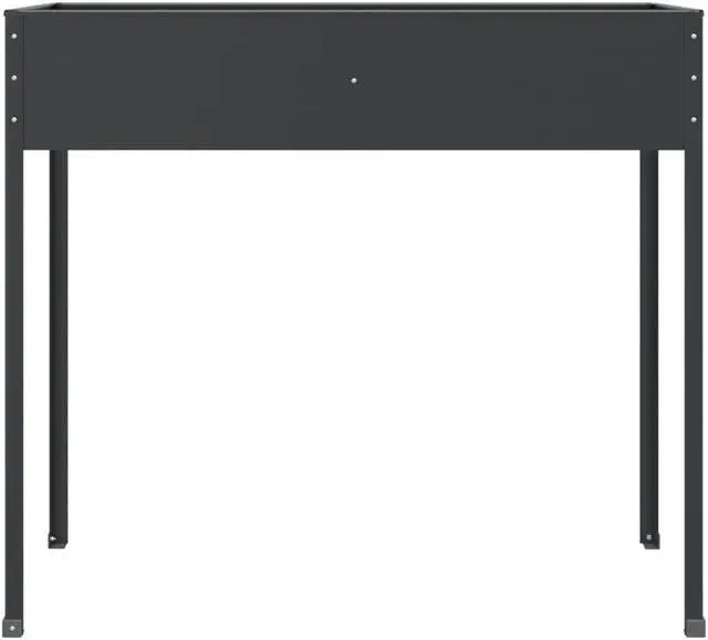 Alt view image 3 of 5 - vidaXL Planter Stand Outdoor Raised Garden Bed Anthracite Galvanized Steel