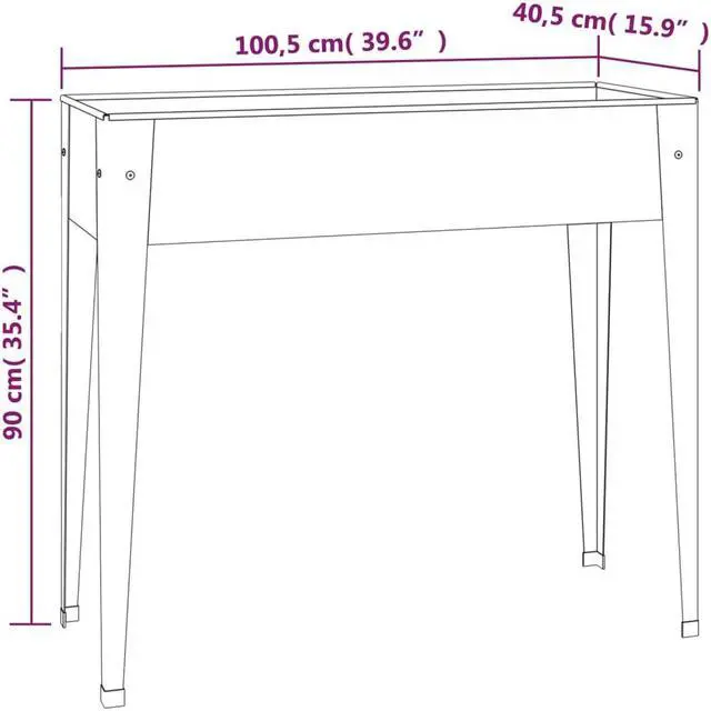 Alt view image 4 of 6 - vidaXL Planter Stand 2 Pcs Outdoor Raised Garden Bed with Legs Galvanized Steel