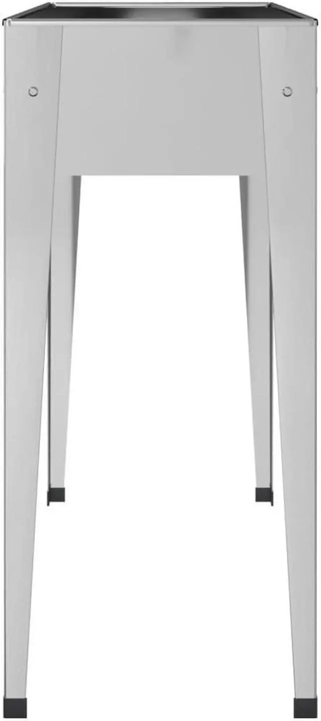 Alt view image 6 of 6 - vidaXL Planter Stand 2 Pcs Outdoor Raised Garden Bed with Legs Galvanized Steel