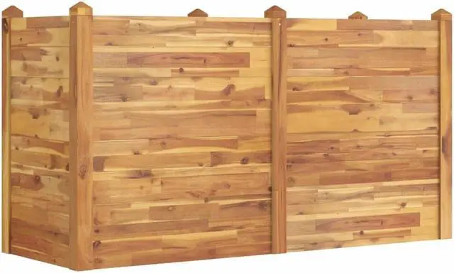 Alt view image 2 of 5 - vidaXL Garden Raised Bed Stackable Outdoor Patio Planter Pot Solid Wood Acacia