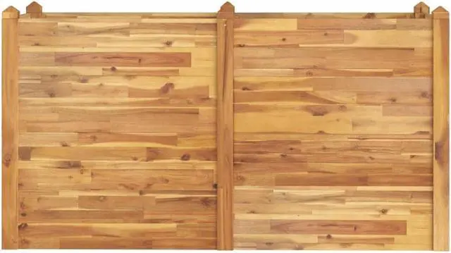 Alt view image 3 of 5 - vidaXL Garden Raised Bed Stackable Outdoor Patio Planter Pot Solid Wood Acacia