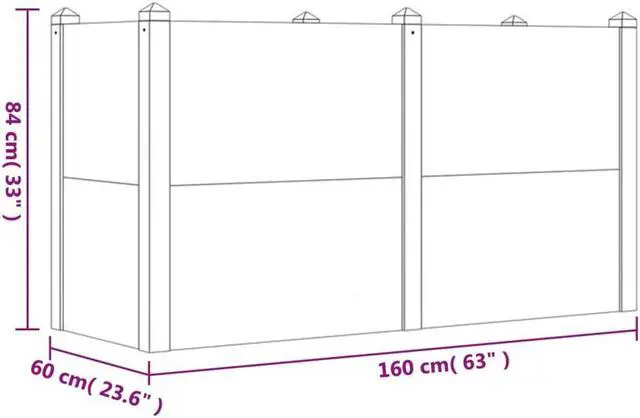 Alt view image 5 of 5 - vidaXL Garden Raised Bed Stackable Outdoor Patio Planter Pot Solid Wood Acacia
