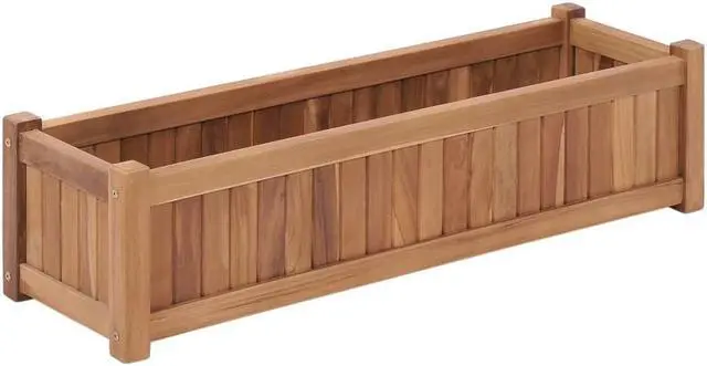 Main image of vidaXL Garden Raised Bed Outdoor Planter Box for Vegetable Solid Wood Teak