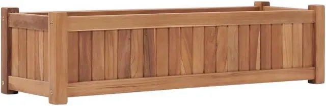 Alt view image 2 of 5 - vidaXL Garden Raised Bed Outdoor Planter Box for Vegetable Solid Wood Teak