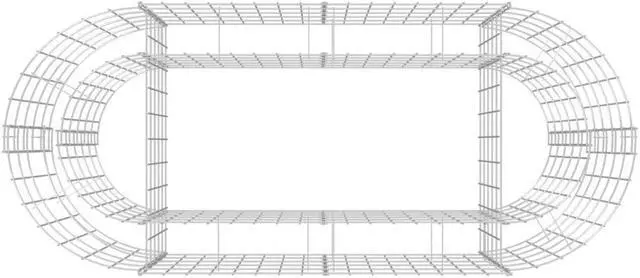 Alt view image 5 of 6 - vidaXL Raised Garden Bed Outdoor Gabion Raised Bed Flower Pot Galvanized Iron