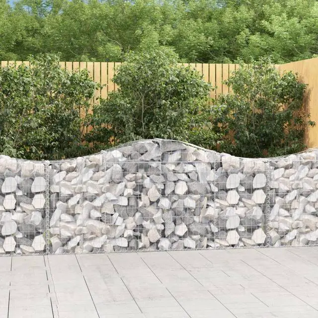 Main image of vidaXL Gabion Basket Arched Gabion Basket Planter for Flower Galvanized Iron