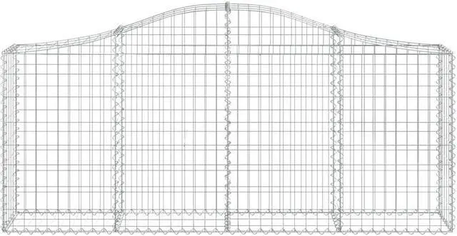 Alt view image 3 of 4 - vidaXL Gabion Basket Arched Gabion Basket Planter for Flower Galvanized Iron