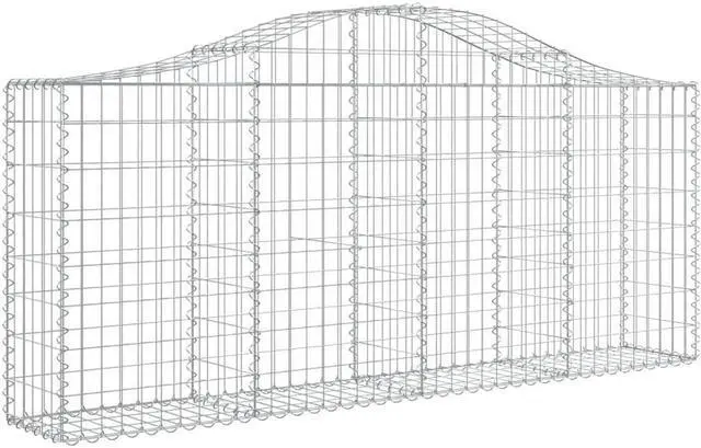 Alt view image 2 of 4 - vidaXL Gabion Basket Arched Gabion Basket Planter for Flower Galvanized Iron