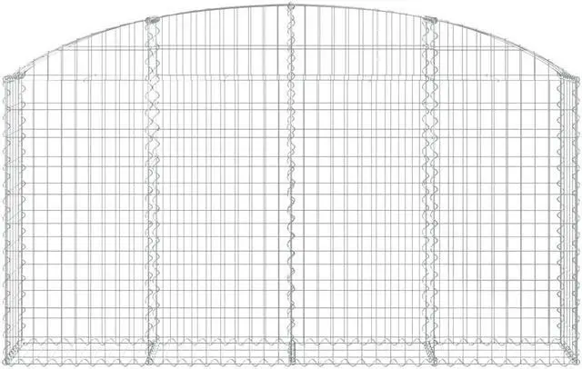 Alt view image 3 of 4 - vidaXL Gabion Basket Arched Gabion Basket Planter for Flower Galvanized Iron